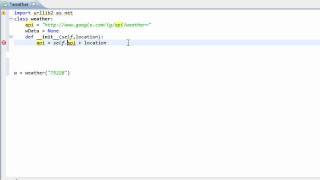 Python - Google Weather Class - Part 1