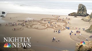See The Intricate Labyrinths On Oregonās Beaches Before The Tide Washes Them Away | NBC Nightly News