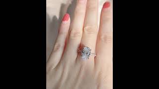 msjewelr クラッシク 3.50カラット オーバルカット スターリングシルバー ピンクゴールド 婚約指輪