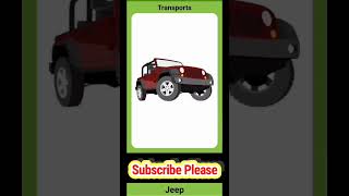 Transport name part 2 | Vehicles Name | वाहनों के नाम | Video for Kids | ABC learning  #shorts #abc