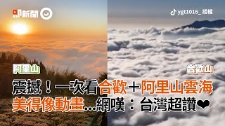 震撼！一次看合歡＋阿里山雲海　美得像動畫...網嘆：台灣超讚❤