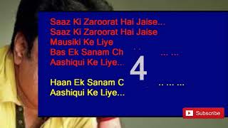 Saanso Ki Zaroorat Hai Jaise Hindi Full Karaoke with Lyrics- Kumar Sanu