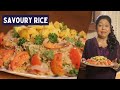 Easy Rice Recipe With Chicken Prawn And Mushroom | Mallika Joseph