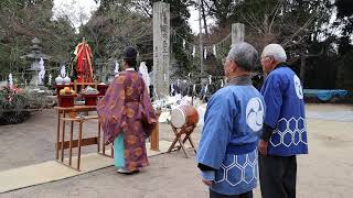 初祈祷祭　とんど神事　田熊八幡宮令和6年