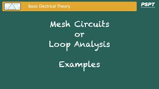 Mesh or Loop Analysis Example #1