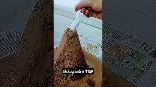 volcano 🌋 eruption on homemade volcano at 🏠home