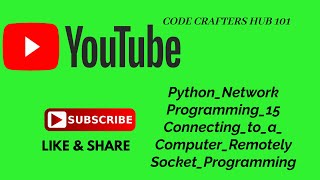 Python Network Programming 15 Connecting to a Computer Remotely Socket Programming
