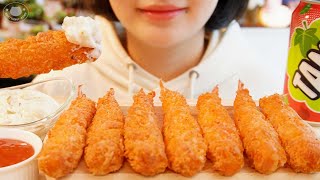 [SUB] ASMR 새우튀김 한 팩에 2,800원?? 간단하게 바삭바삭한 새우 튀김 먹방~!🍤/ Crispy fried shrimp mukbang🍤