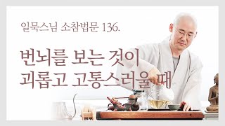 번뇌를 보는 것이 괴롭고 고통스러울 때ㅣ일묵스님ㅣ제따와나선원 월요소참 136.