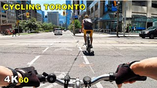 Cycling Toronto (Narrated) - Avenue Road to the Lake on July 4 [4K]