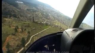 Helicopter flight around Patlikuhl Span Resorts and Kullu