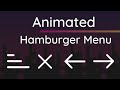 Animated Hamburger Menu Tutorial  | HTML, CSS & JavaScript Tutorials