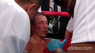 Referee Jumps In To Save A Visibly Hurt Golovkin 🧐