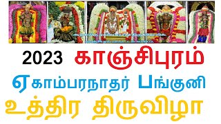 2023 காஞ்சிபுரம் ஏகாம்பரநாதர் பங்குனி உத்திர திருவிழா | Panguni Festival 2023 Schedule