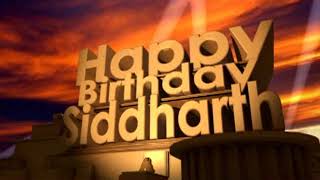 Happy Birthday Siddharth