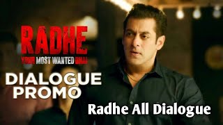 Radhe Dialogue Promo | Radhe Full Movie | Salman Khan | Disha Patani | Radhe Original Movie