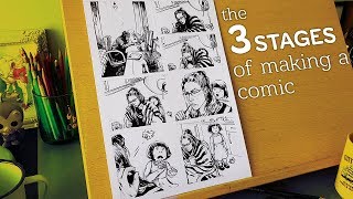 THE 3 STAGES OF MAKING A COMIC | Process walkthrough