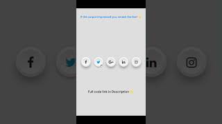 ✨ Stylish 3D Social Media Buttons | HTML & CSS
