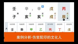 粉丝八字四柱案例-伤官配印，非常聪明清高