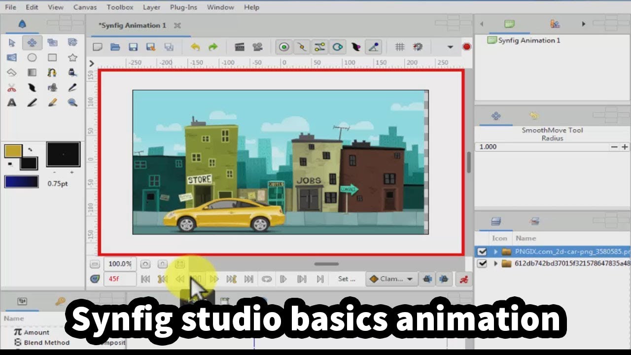 Synfig Studio Software Basics Animation Introduction Tutorial For