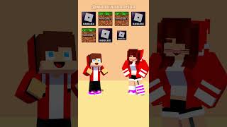 JJ Roblox or Minecraft Memory 🤔🤓 - MAIZEN Minecraft Animation #shorts