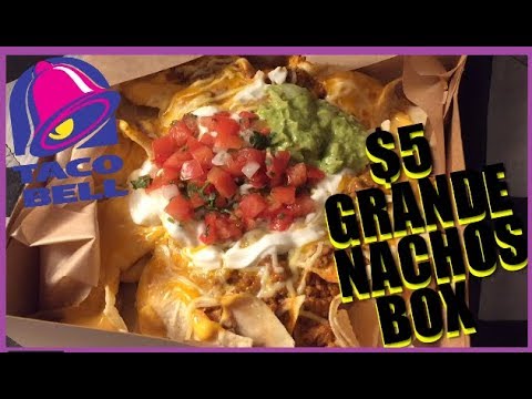 Taco Bell® $5 Grande Beef Nachos Box Review! - YouTube