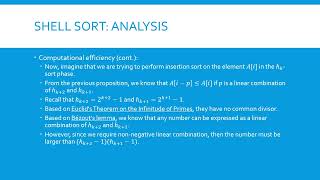 Algorithms Module 1 Sorting Algorithms Part 5 (Shell sort 2)