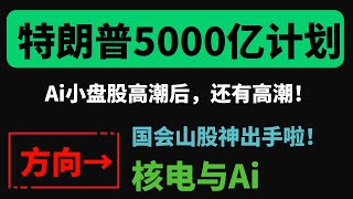 【美股盘前】特朗普抛出5000亿星际计划，Ai小盘股高潮后还有高潮！ORCL赢家！TRUMP特朗普币只是加密货币启动开胃菜！MSTR继续持有！NFLX/RGTI/RKLB等组团爆拉！股神买入核电与AI