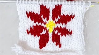 Flower design on sweater / knit a sweater