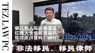 川普上台后会遣返哪些人 I 被中共通缉是否可以申请庇护 I 红通了是否可以申请庇护 I 美国抓不抓红通 I 遣返 I 递解令 I 川普 I 非法移民 I 可信度恐惧面谈 I 南部边境 I 北部边境