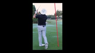 Use your elbows to shallow out a steep swing