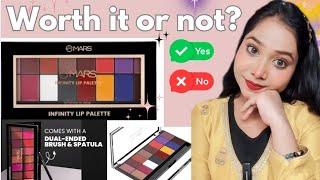 Mars Infinity Lip Palette || 01 Worth it Or Not ?🤔Full Review#marslipstick #marscosmetics#lippalette