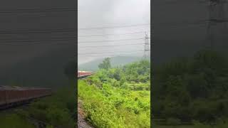 WAP7 train  beautiful journey in monsoon season #shorts #wap7 #ytshorts #trains #indianrailways