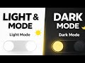 Create Light & Dark Mode Toggle Using HTML CSS & JavaScript 🔥