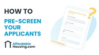 How to Pre-screen your Applicants