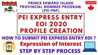 PEI Express Entry Profile Creation | Step-By-Step | Prince Edward Island PNP Express Entry Stream