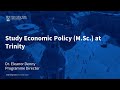 Study Economic Policy (M.Sc./P.Grad.Dip) at Trinity