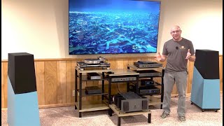 Krell class-A vintage audio stack for sale by Orangeville Audio KSA-150, KBL, KPE, MD-2, and SBP-32X