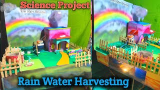 Rain Water Harvesting working model #schoolproject  #scienceday #savewater