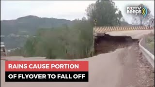 Watch: Portion Of Flyover Falls Off On Shimla-Kalka Highway