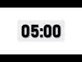 5 Minute Timer - Minimal Countdown Timer [Light Theme]