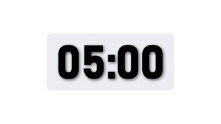 5 Minute Timer - Minimal Countdown Timer [Light Theme]