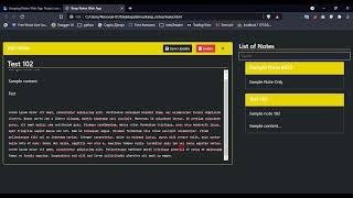 Keeping Notes Web App Project using JavaScript jQuery DEMO