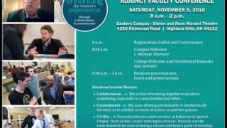 Adjunct faculty conference