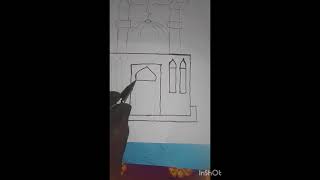 masjid art callar drawing #explorepage #youtube video