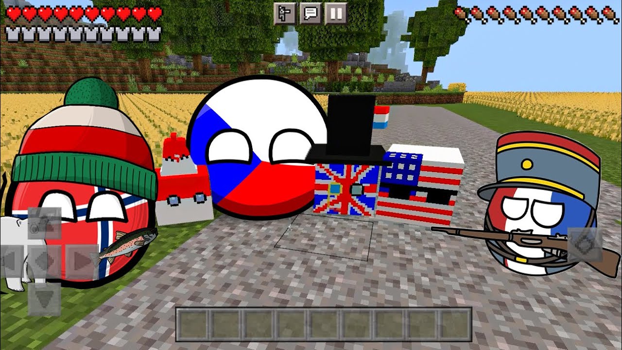 New Countryballs Countrycubes Mod Addon In Minecraft Pe Youtube