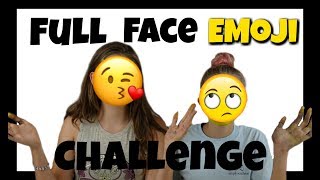 FULL FACE EMOJI TEEN CHALLENGE || Taylor and Vanessa