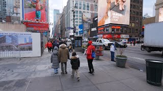 NYC morning commute and Times Square [4K]