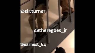 The Turners- Jr Trips Earnest Down The Stairs