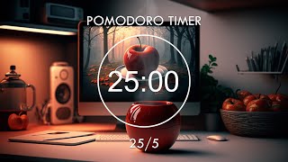 25/5 Pomodoro Timer • Cozy Room with lofi for Relaxing, Studying and Working • Focus Station